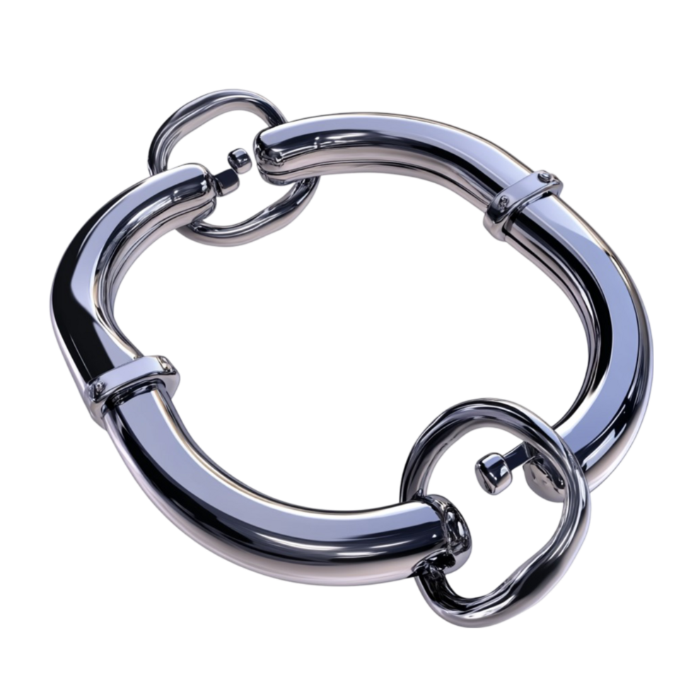 Circular Metal Chain Links png