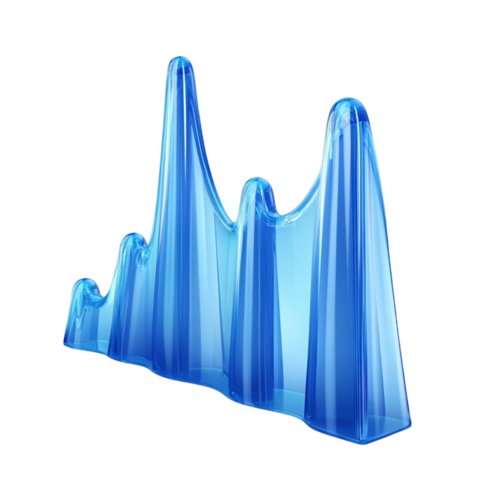 Blue Graph Bars Wide png