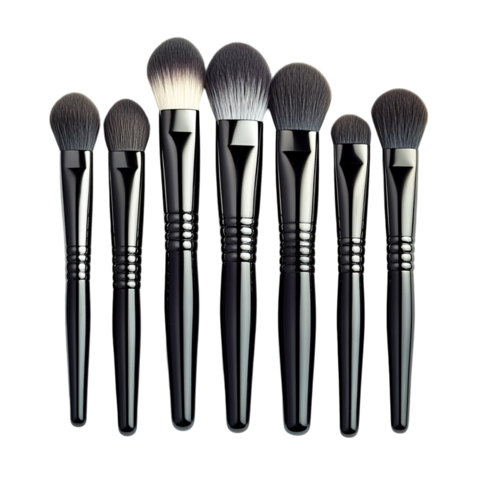 Black Handle Makeup Brushes png
