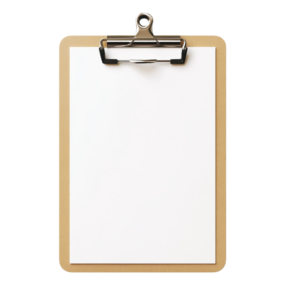Office Clipboard with Writing Paper png