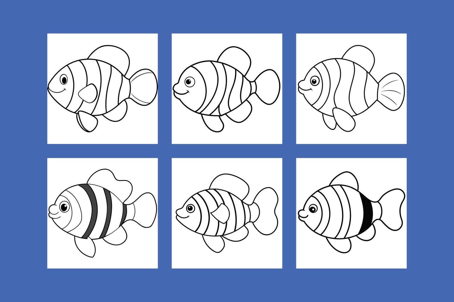 The clownfish illustration vector