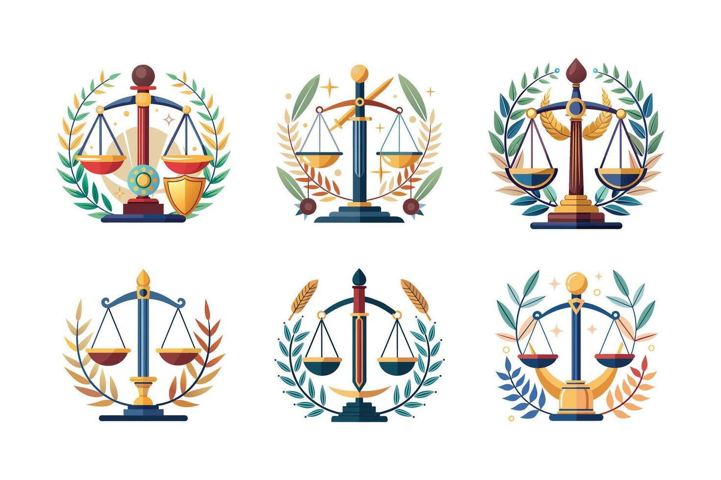 A illustration of a justice scale vector