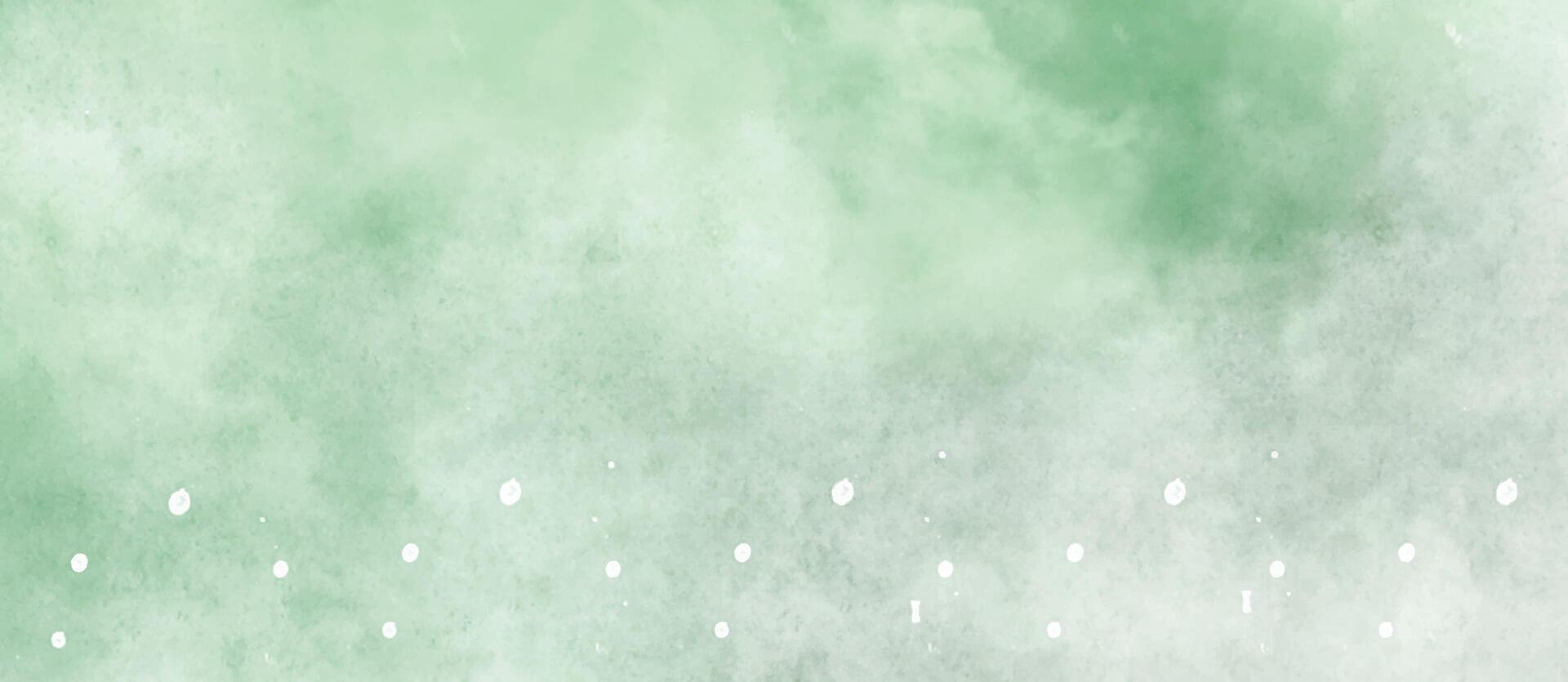 Soft Green Watercolor Background with Abstract Texture and Subtle Details vector