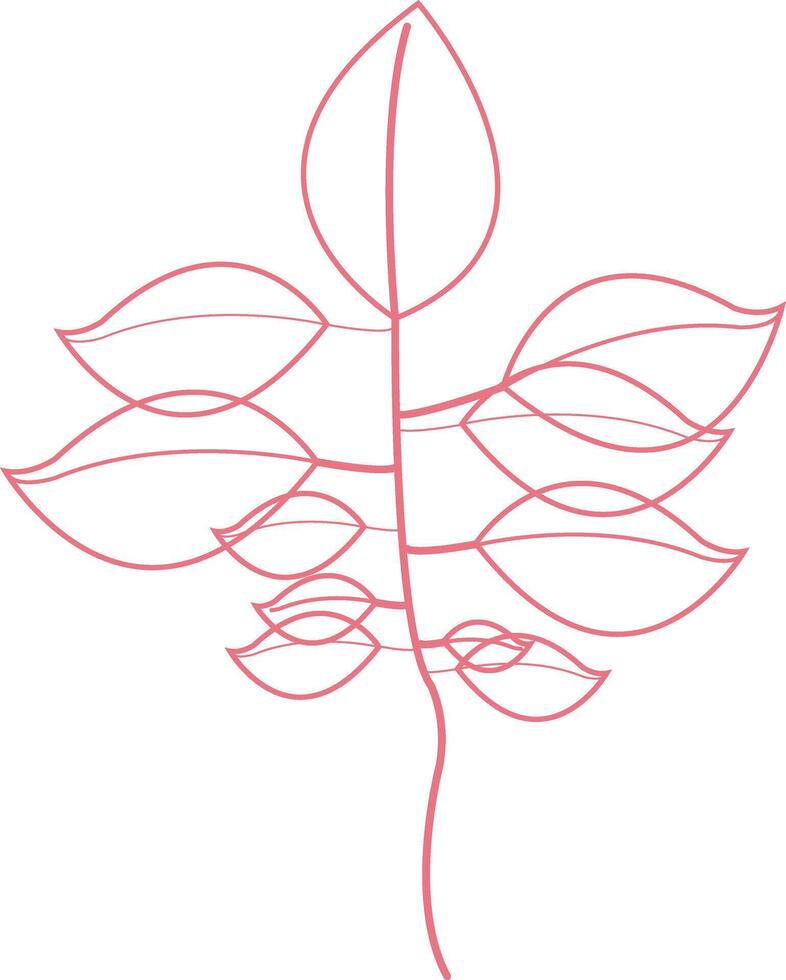Botanical Art A Simple Leaf Print vector