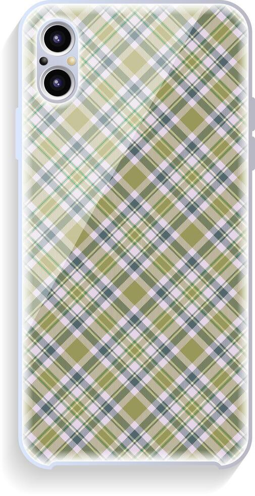 Smartphone cover design mockup. Template geometric pattern for mobile phone back part. Flat design. vector