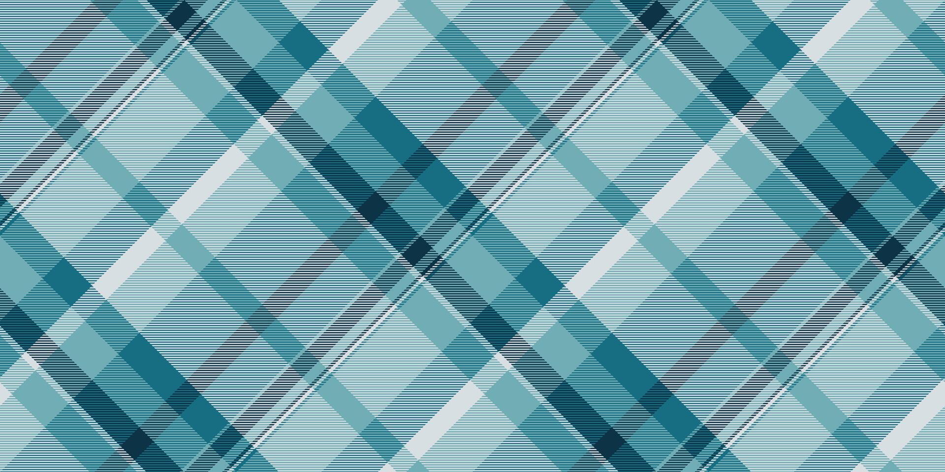 Blanket check seamless , multicolored texture fabric textile. National background plaid tartan pattern in cyan and spa blue colors. vector