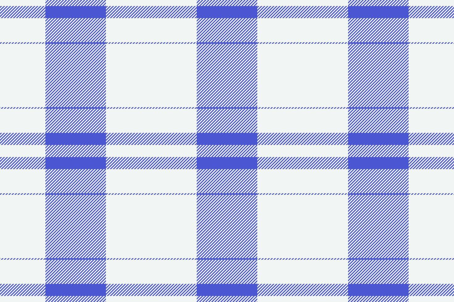 Artistic fabric check textile, tablecloth plaid texture . Scratch pattern tartan seamless background in white and blue colors. vector