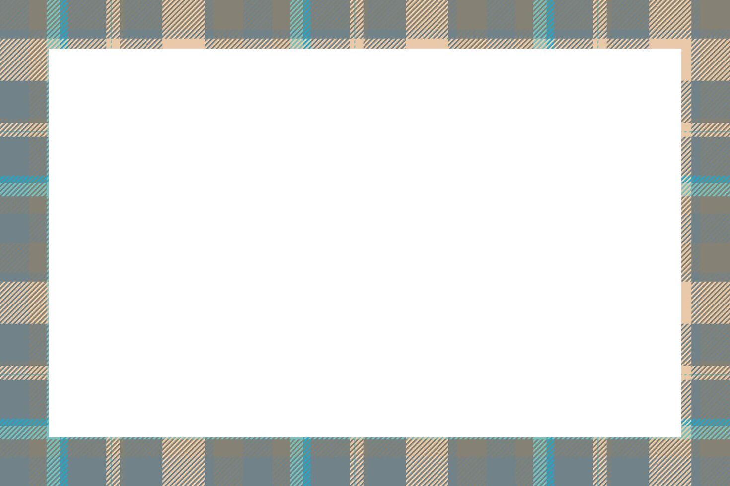 Vintage frame . Scottish border pattern retro style. Tartan plaid ornament. vector