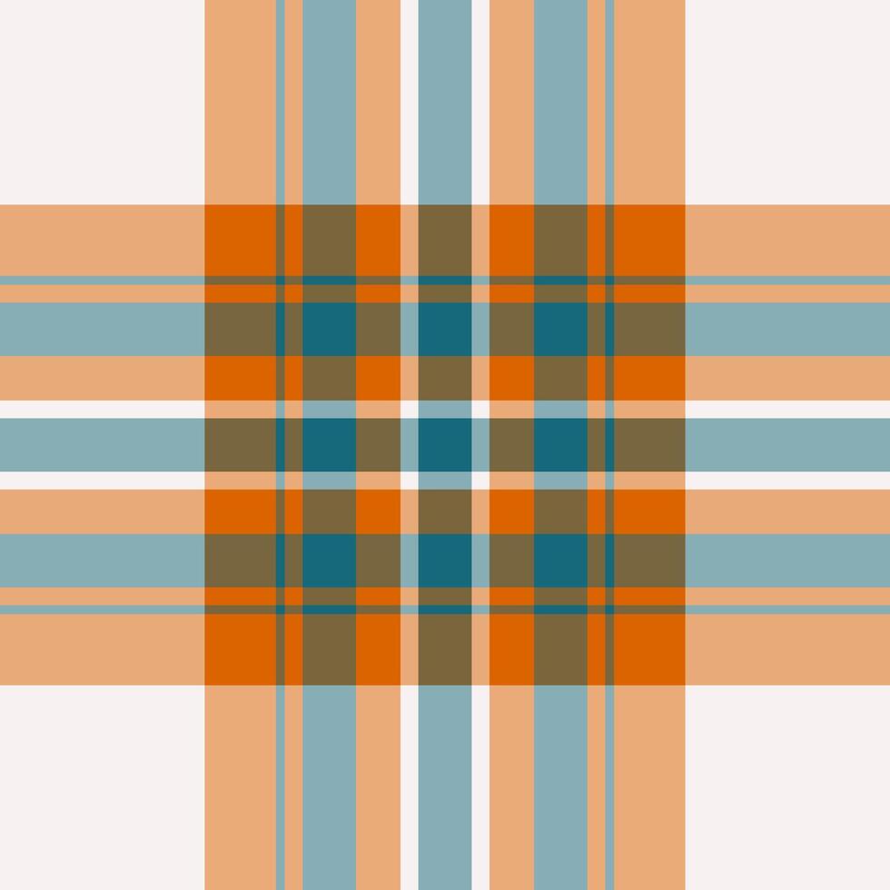 Trousers check tartan pattern, poster background texture fabric. Oilcloth seamless plaid textile in orange and pastel colors. vector