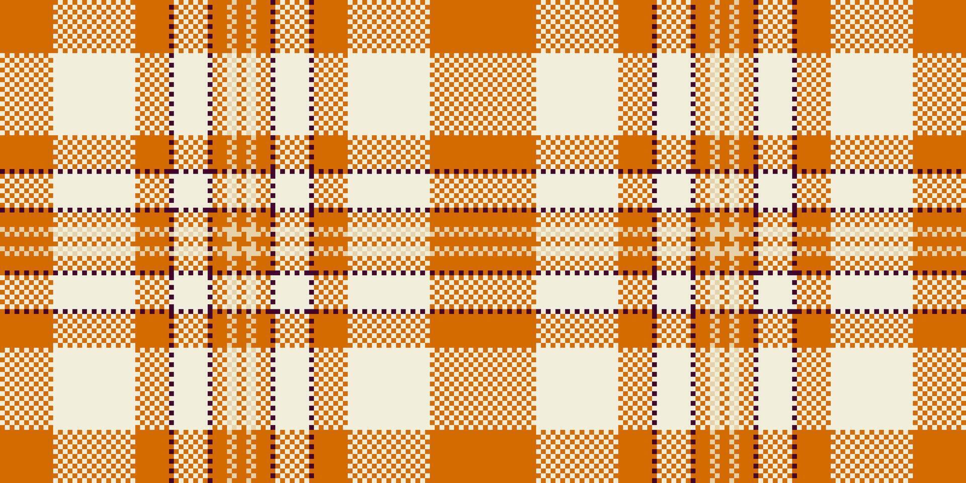Template tartan texture check, sensual pattern textile. Minimal fabric seamless background plaid in light and orange colors. vector