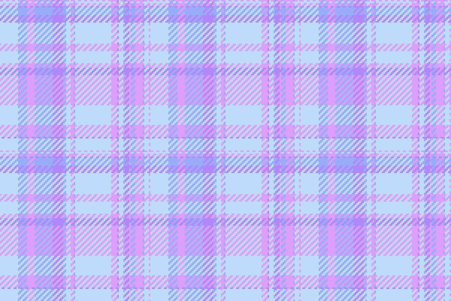 Shabby fabric plaid check, beautiful textile tartan seamless. Flow texture background pattern in violet and light colors. vector