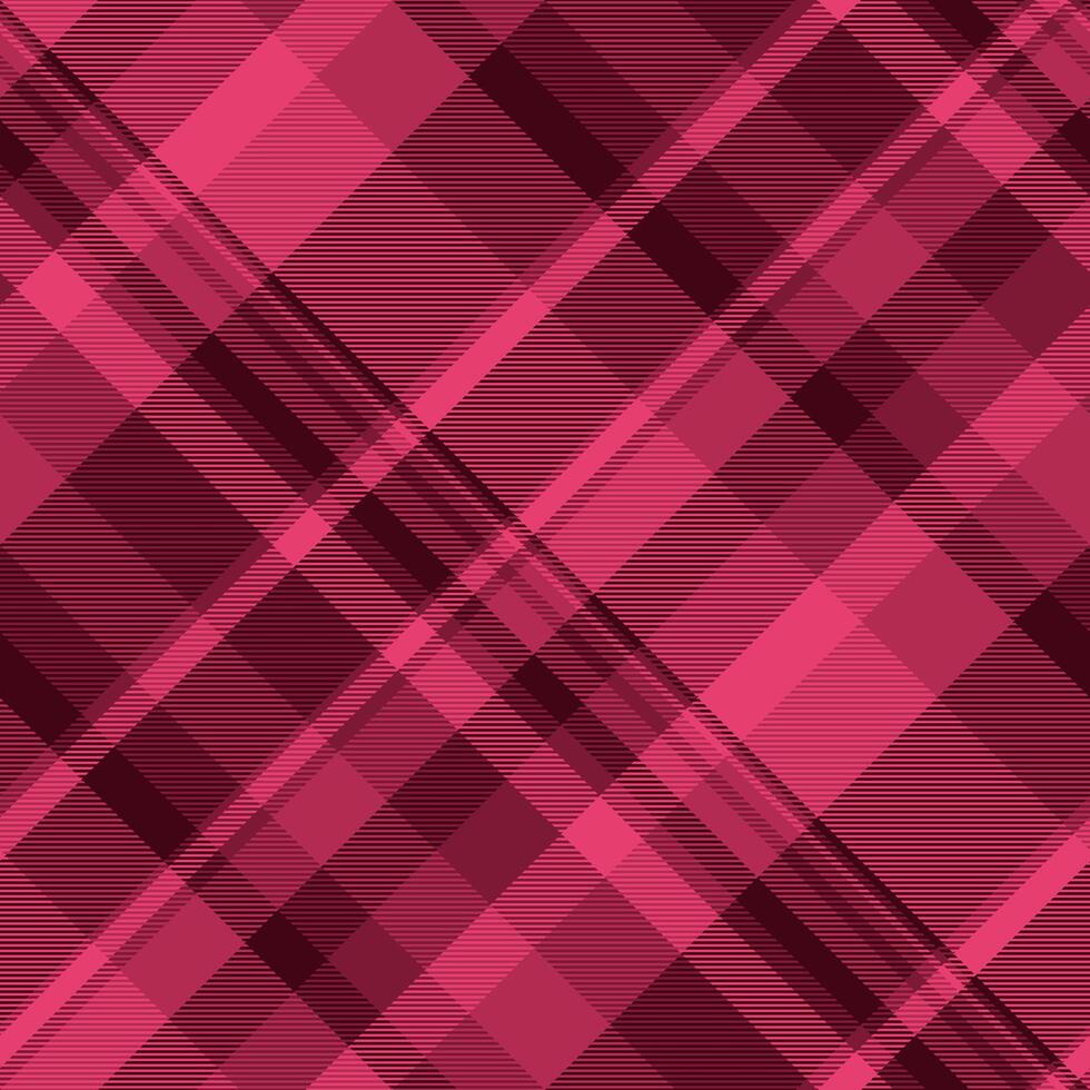 Fluffy texture background seamless, checkered textile pattern. Installing fabric plaid check tartan in red and dark colors. vector