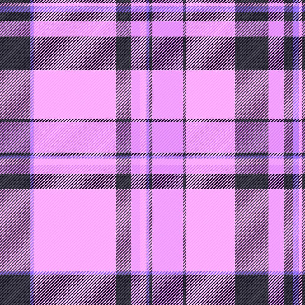 Overlayed seamless pattern, package check fabric tartan. Podium plaid textile texture background in magenta and light colors. vector