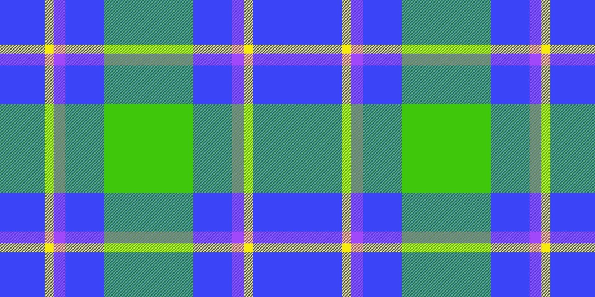 Styled seamless background, classy textile tartan plaid. Romantic fabric texture check pattern in blue and green colors. vector