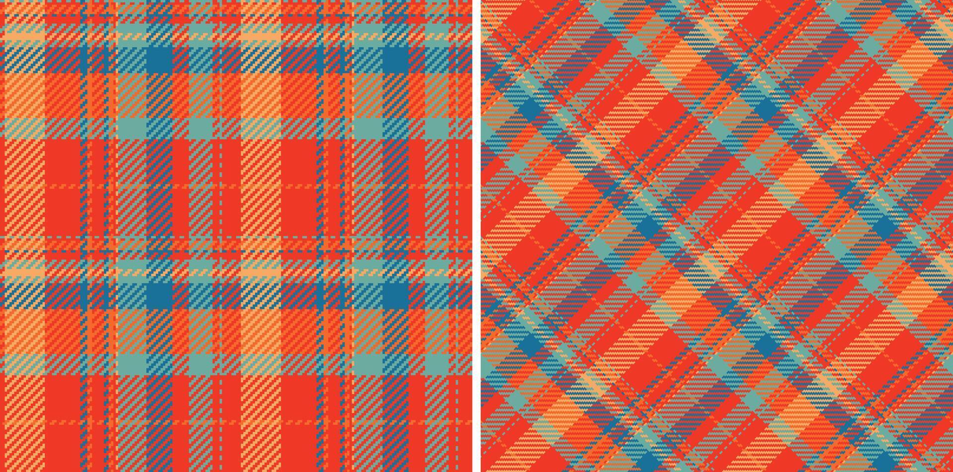 Background seamless fabric of check pattern plaid with a texture tartan textile . Set in stylish colors. Curtain design trends. vector