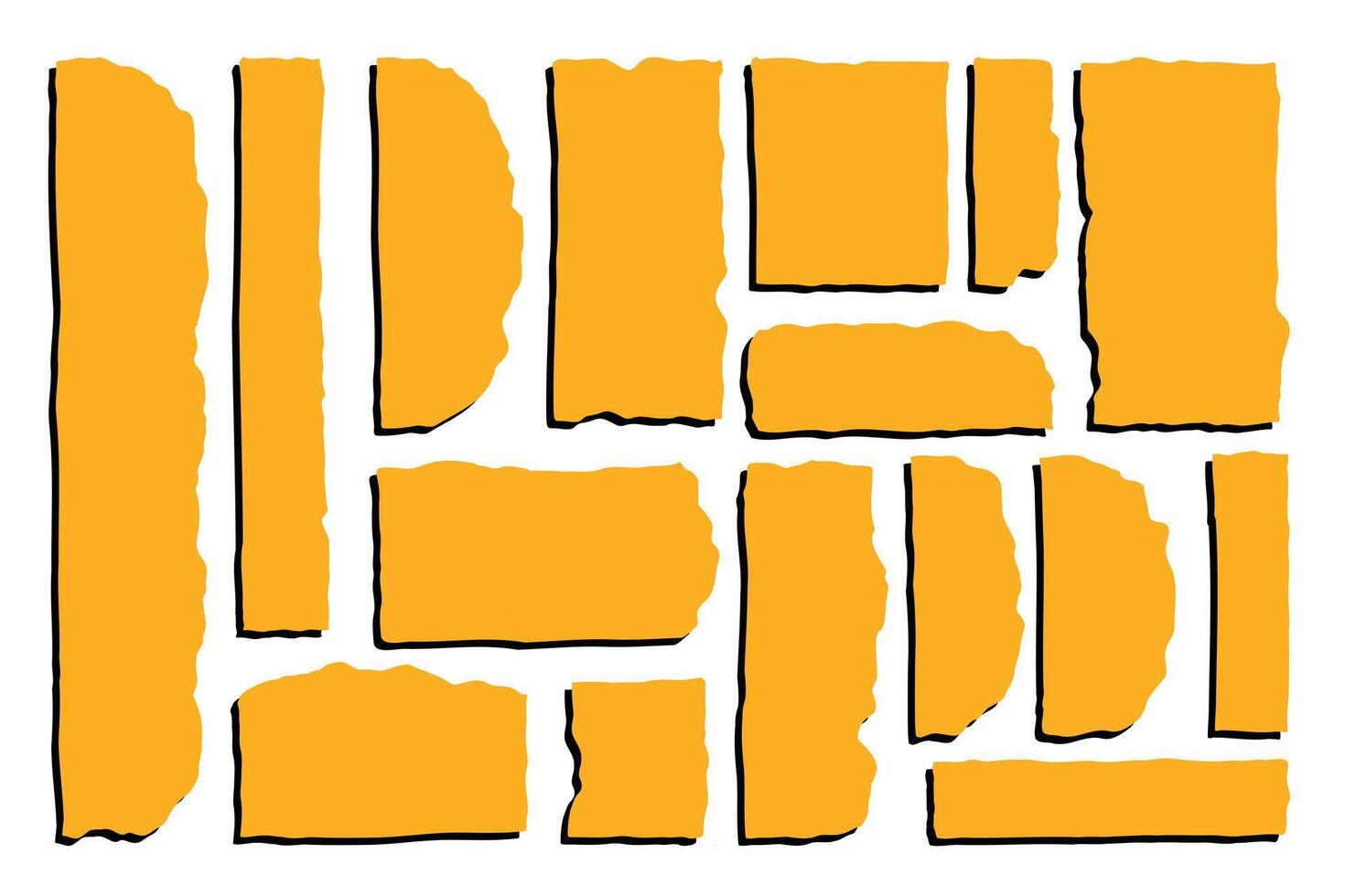 torn paper template set. Suitable for labels, sticker, or poster graphic element. vector