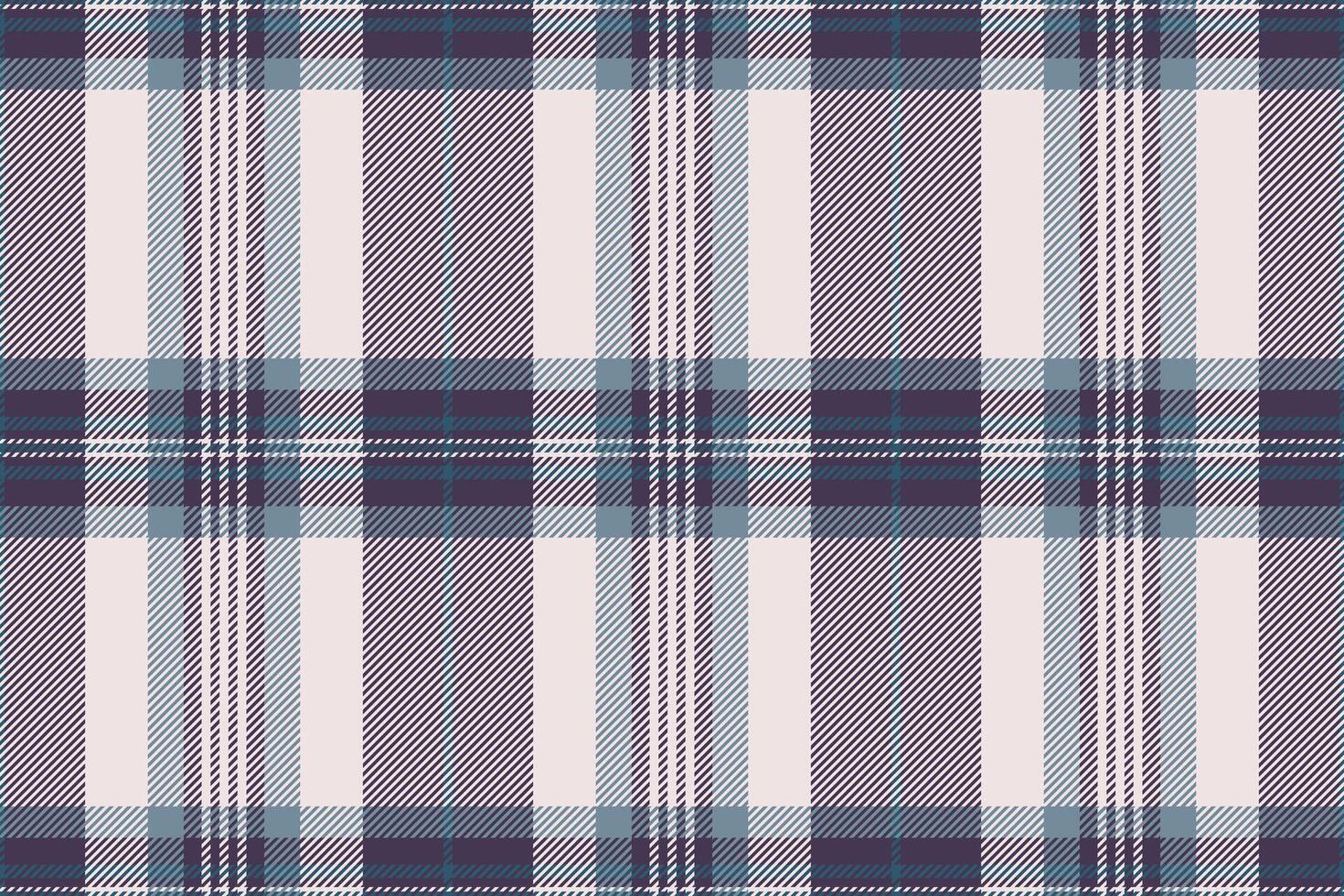 Swatch tartan pattern seamless, nice fabric textile plaid. Fall background check texture in white and violet colors. vector