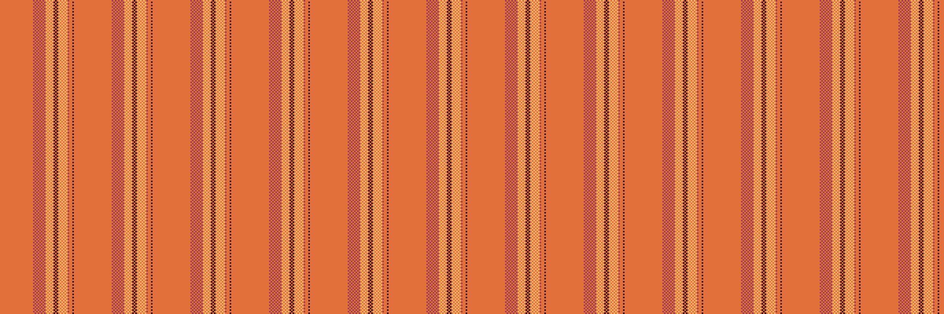 Individuality seamless pattern background, uk texture lines fabric. Down vertical stripe textile in orange and red colors. vector