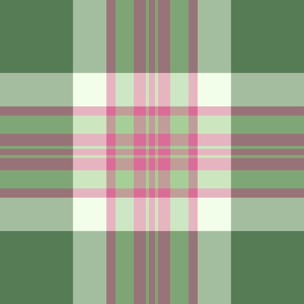 Stylish pastel plaid pattern in soft greens, pinks, and browns. Perfect for textile design, website backgrounds, or fashion projects. Creates a calming and sophisticated aesthetic. vector