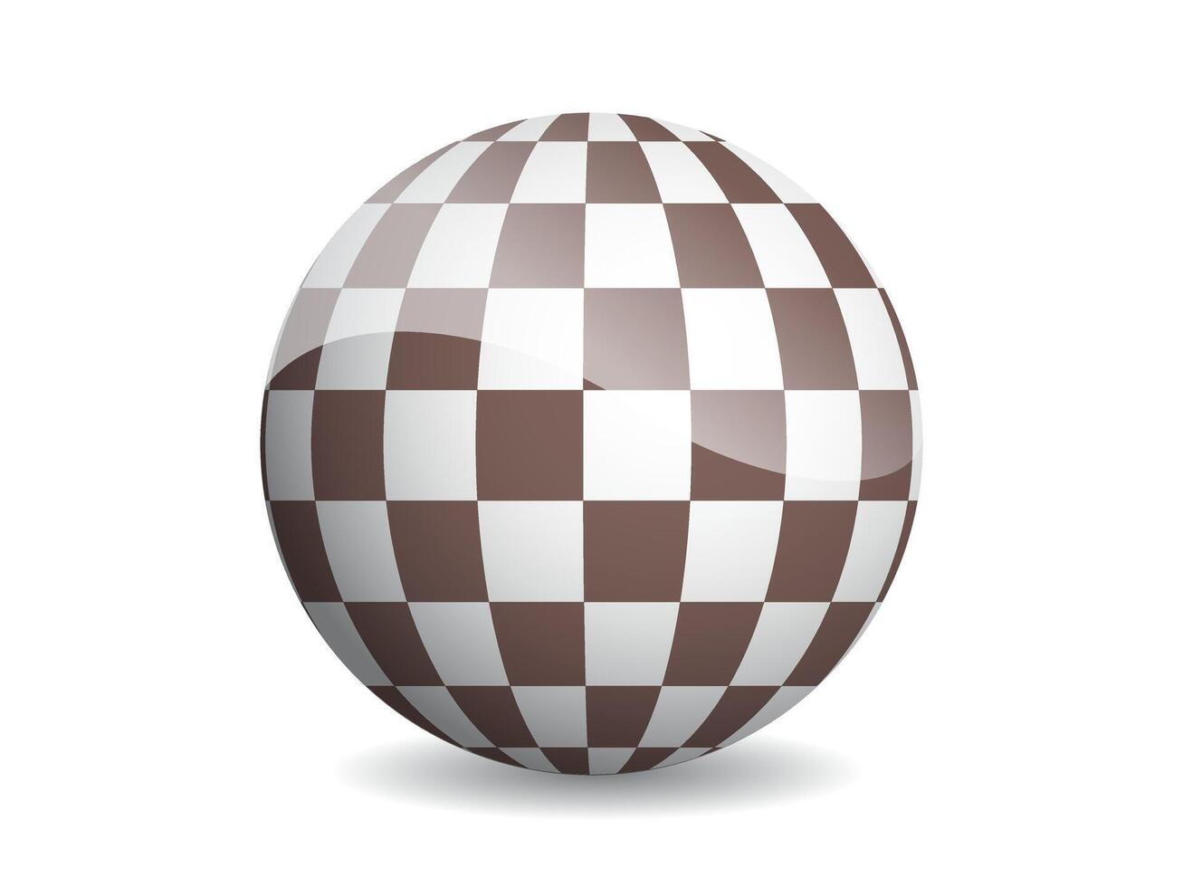 3D ball abstract illustration. Pattern sphere modern design. Round shape globe on white background. vector