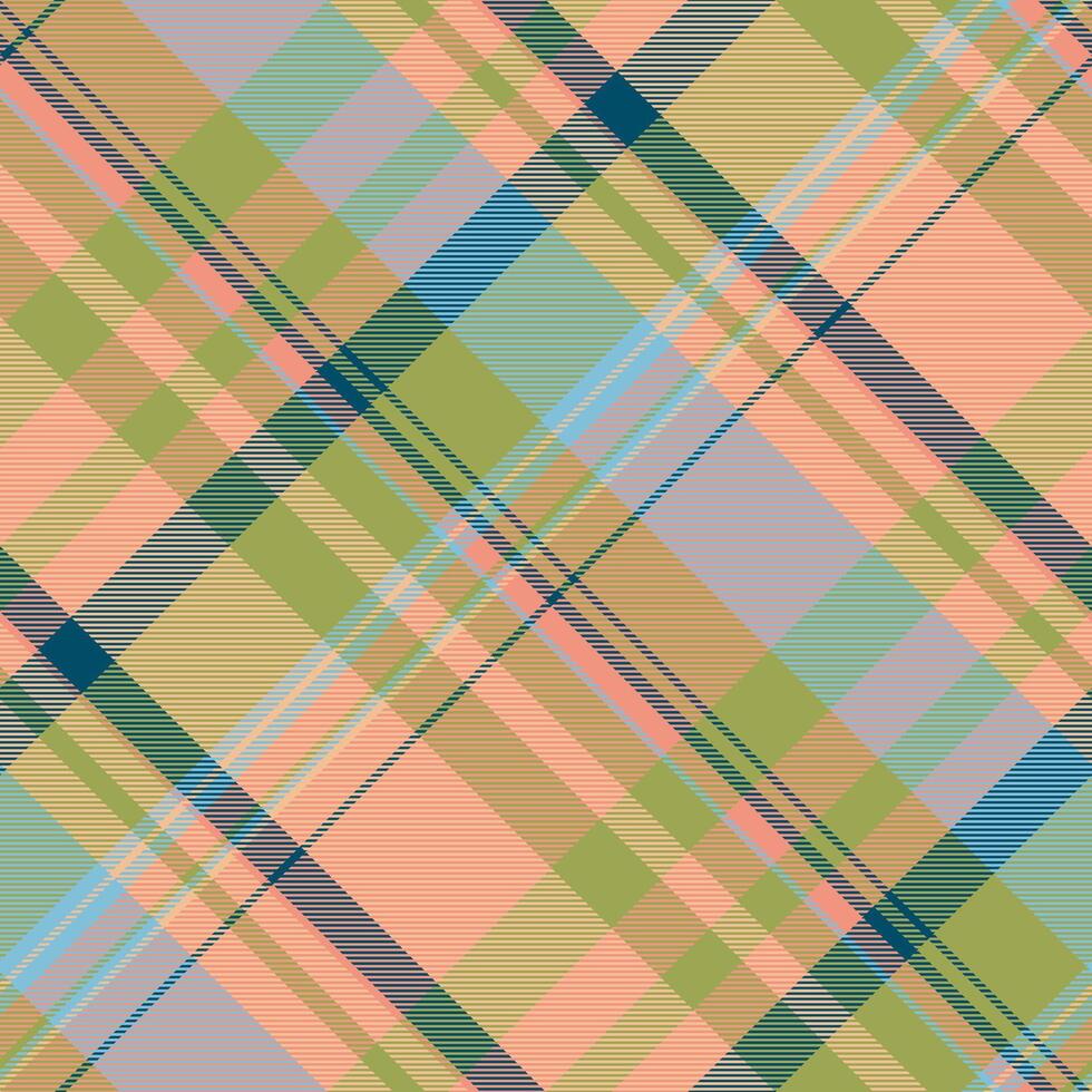 Elementary plaid pattern seamless, color textile tartan. Layer texture background check fabric in red and lime colors. vector