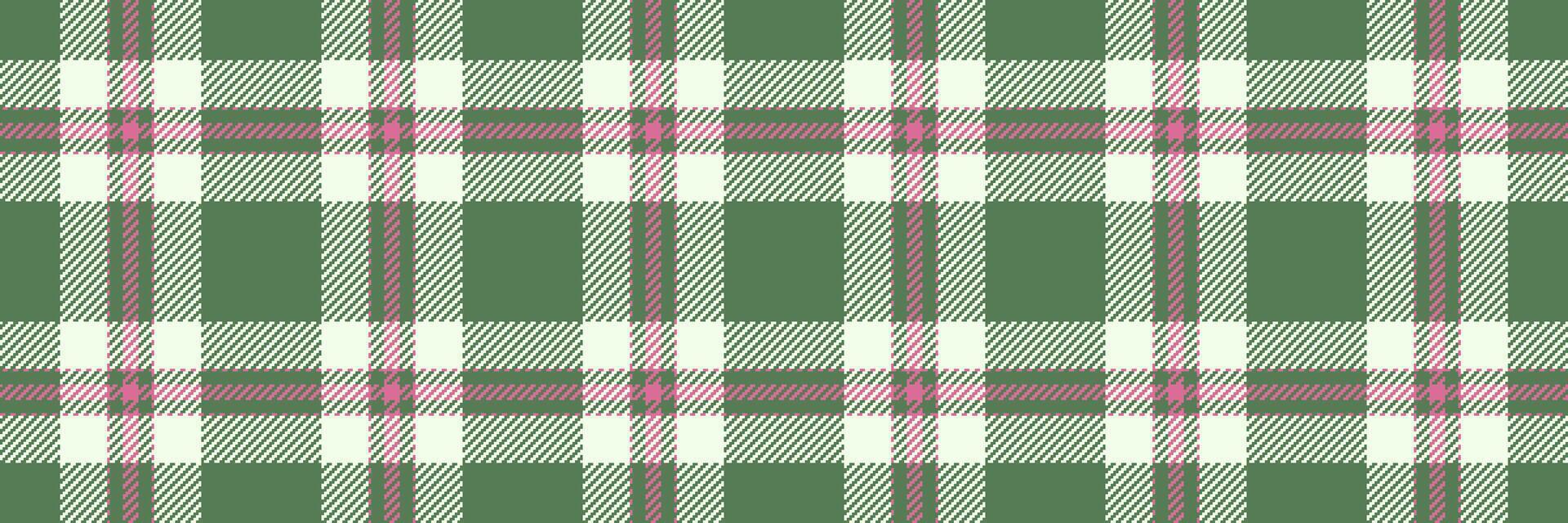 Premium background fabric, celtic tartan pattern check. Flannel textile texture plaid seamless in green and light colors. vector