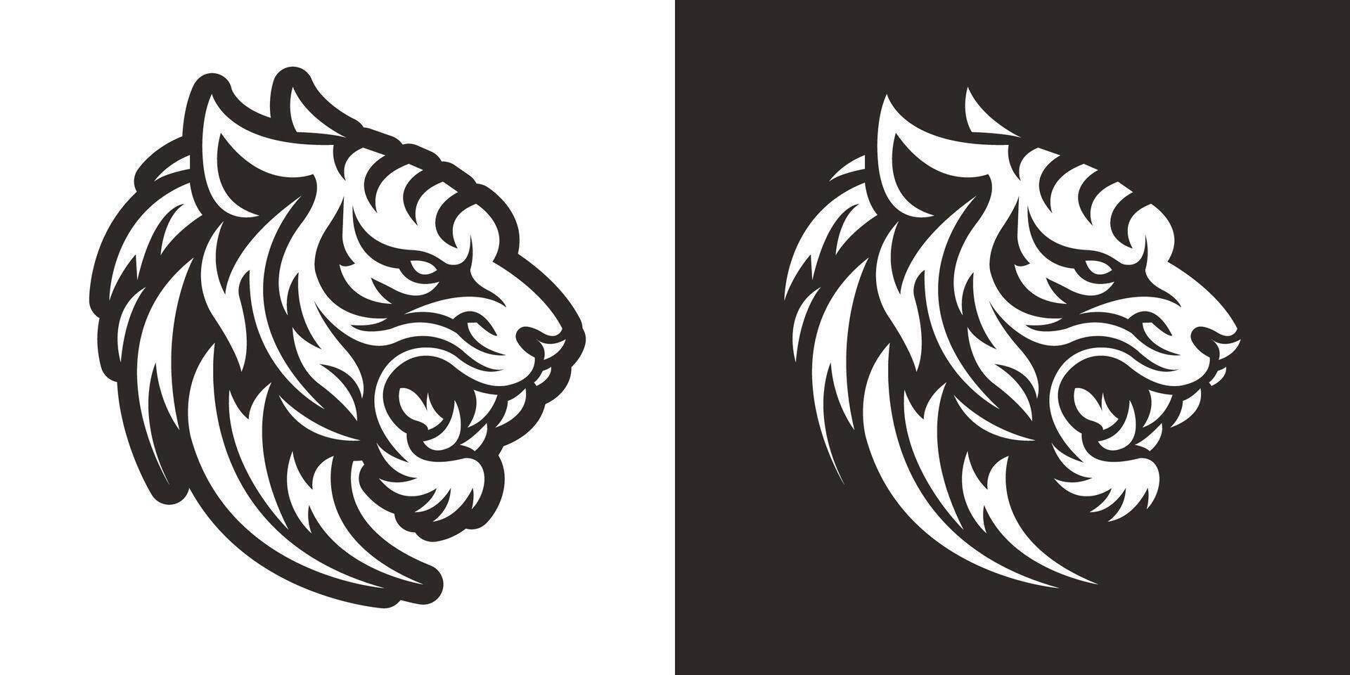Tribal tiger tattoo vector