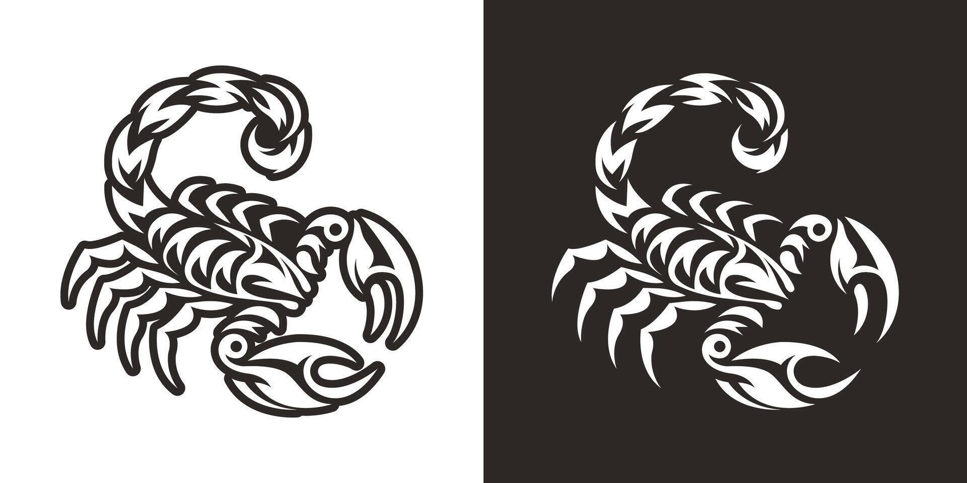 Scorpion tribal tattoo vector