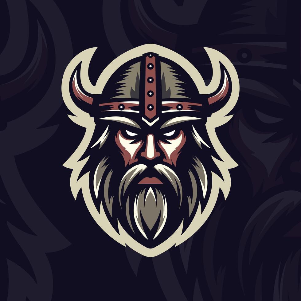 illustration of viking head vector