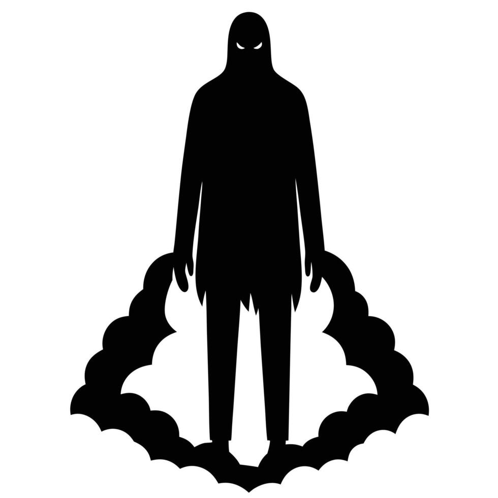 Fog Silhouette on White Background vector