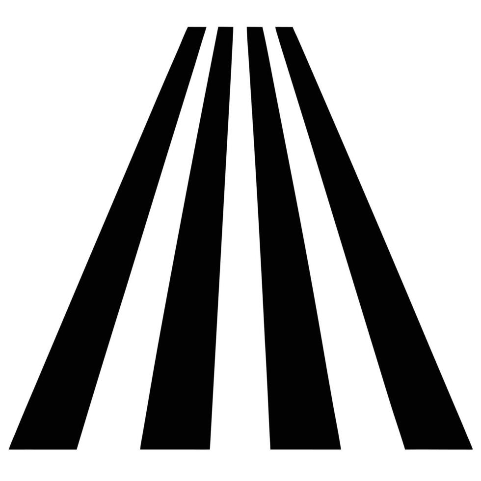 Silhouette of Crosswalk on White vector
