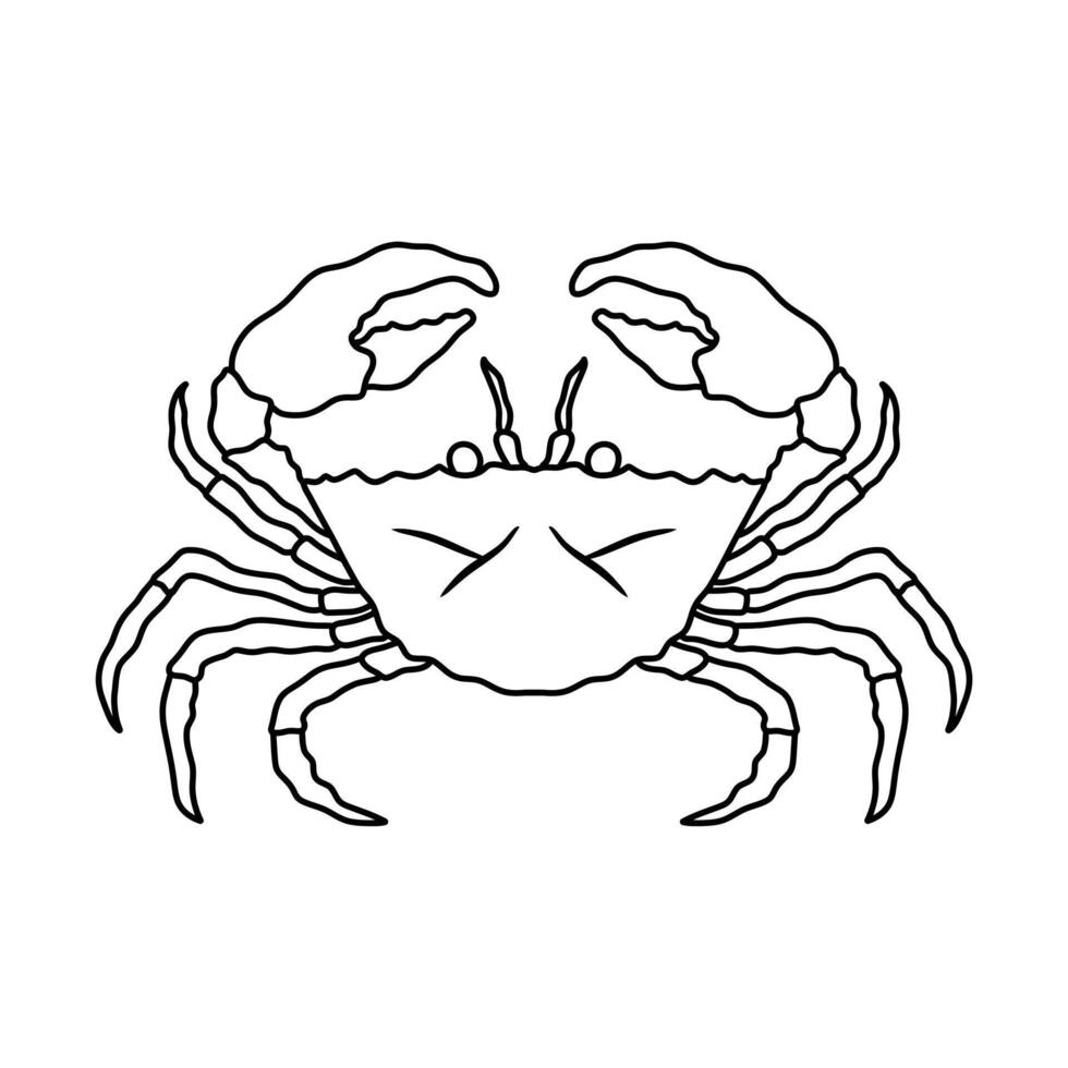 crab line art vector