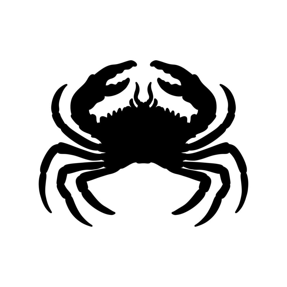 Crab illustration silhouette vector
