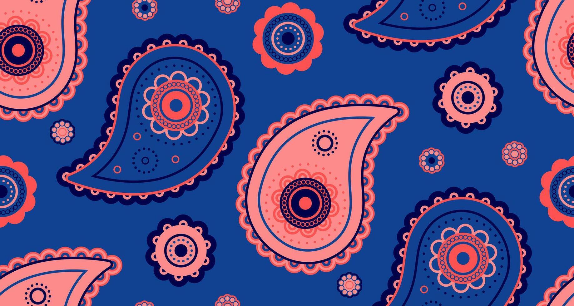 Feminine wear a paisley drawing. Floral traditional on wedding template. Flowery trend by fantasy seamless. vector
