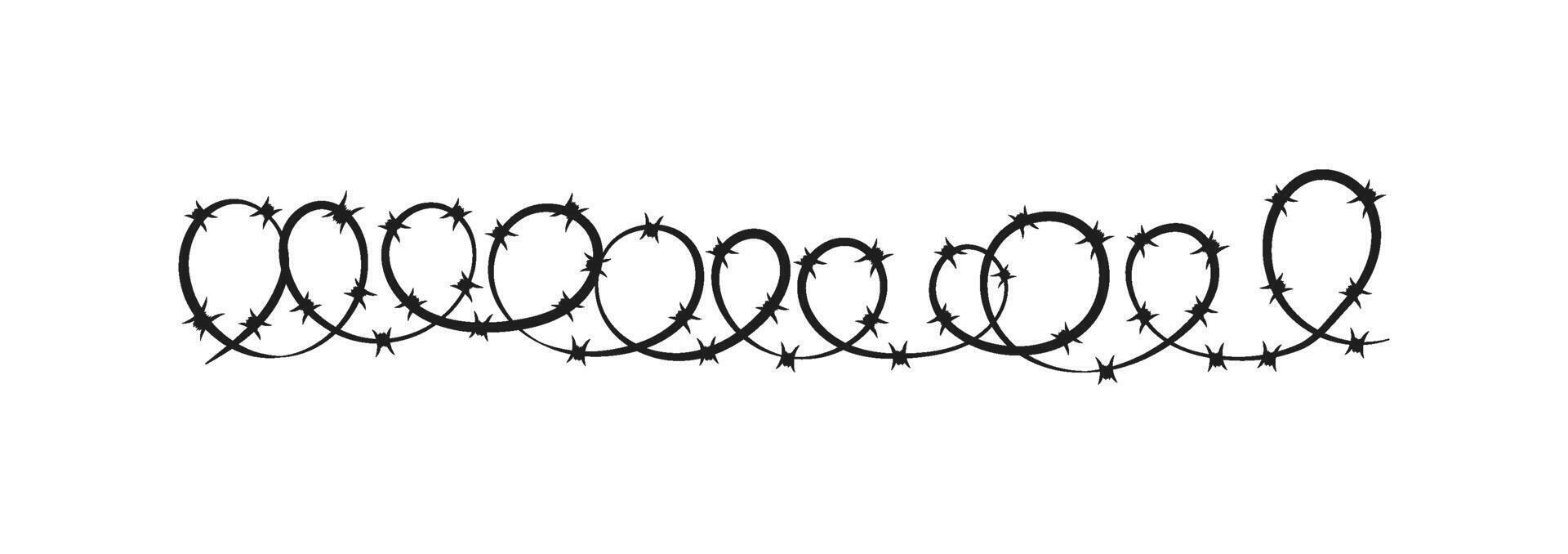 Barbed wire illustration vector