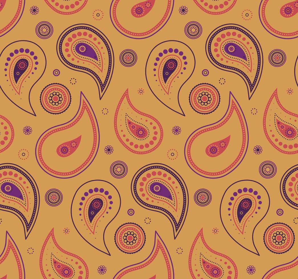 Colourful template to abstract cucumber. Growth orient in mandala curl. Seamless leaf with paisley rug. vector