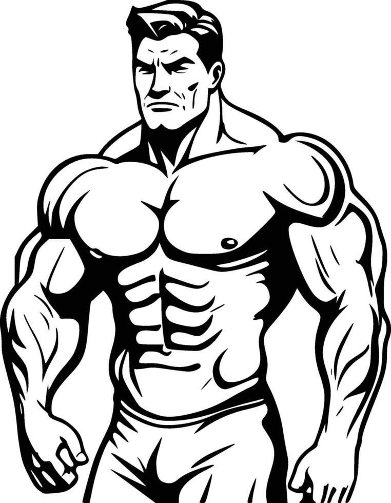 fitness boy body vector