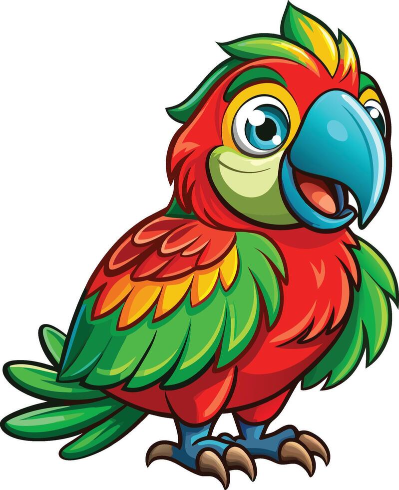 red parrot design vector