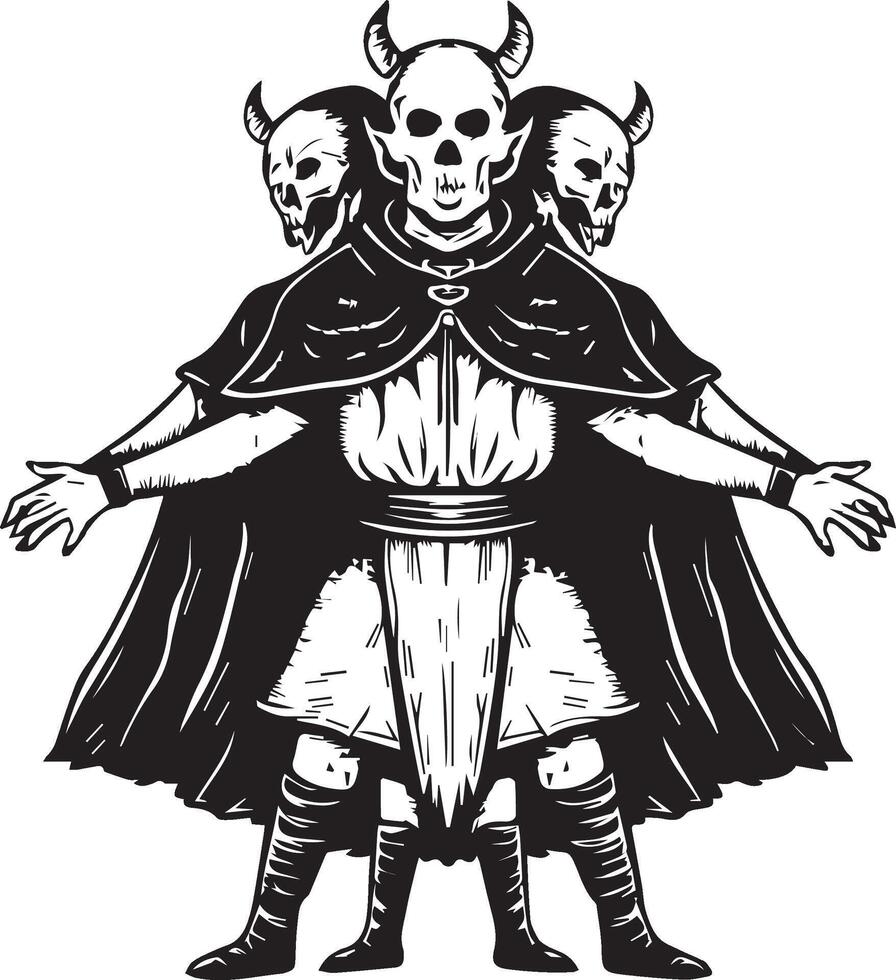 ghost silhouette skull vector