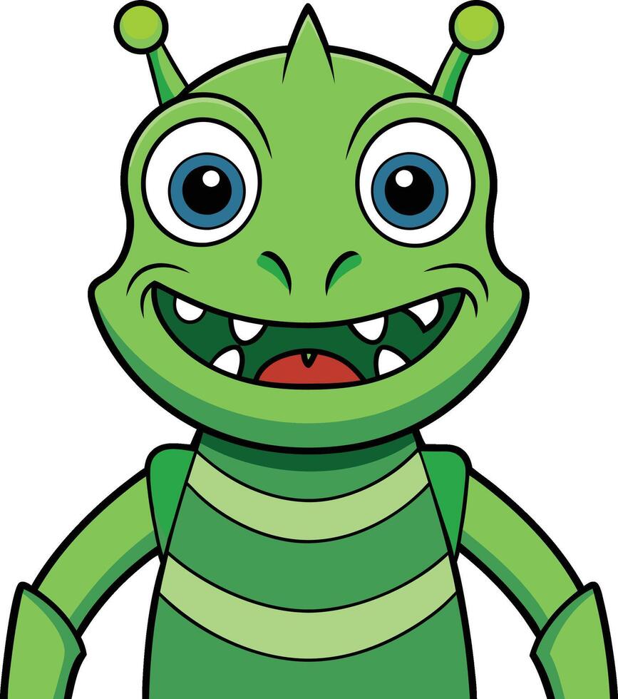 best alien smile vector