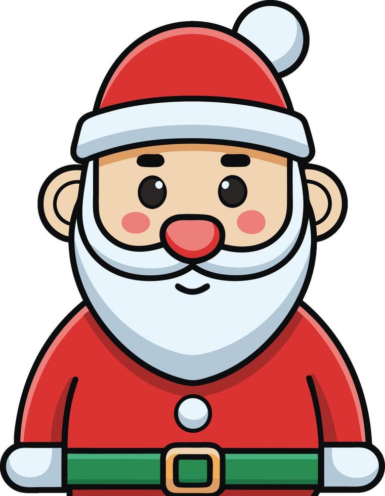 santa cute face vector