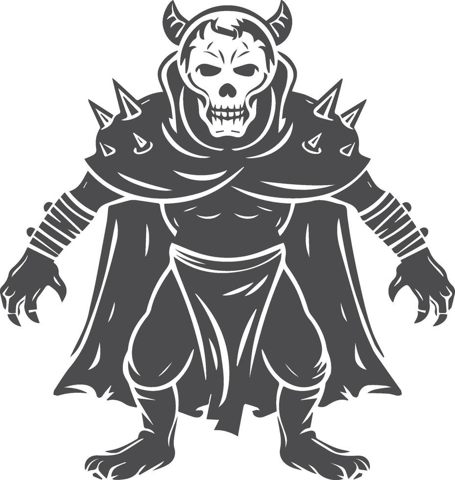 angry ghost , skull illustration vector