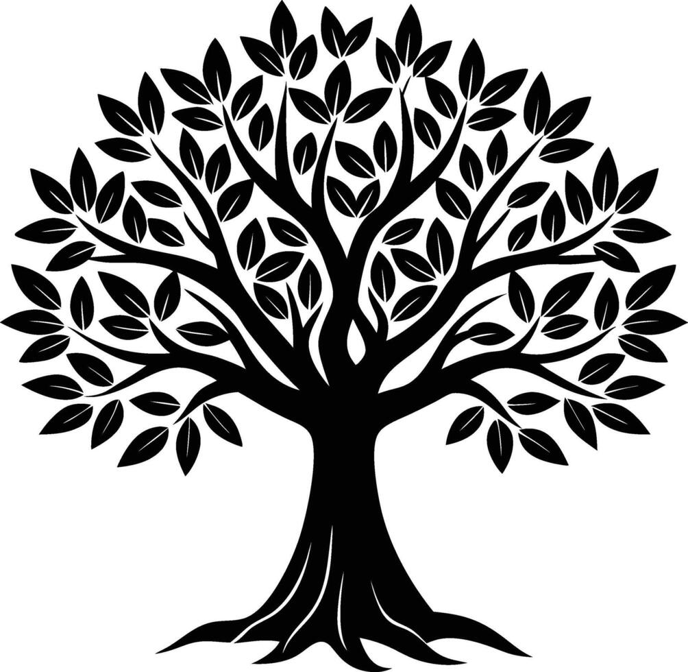 tree silhouette illustration vector