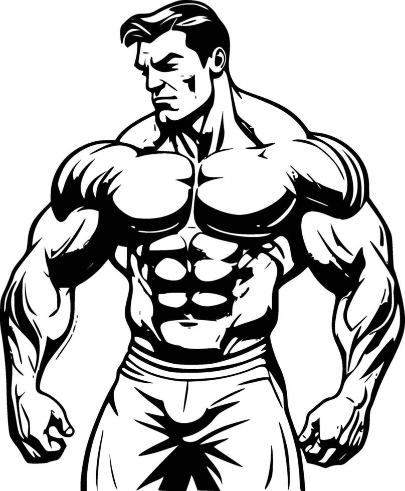 powerful man design vector