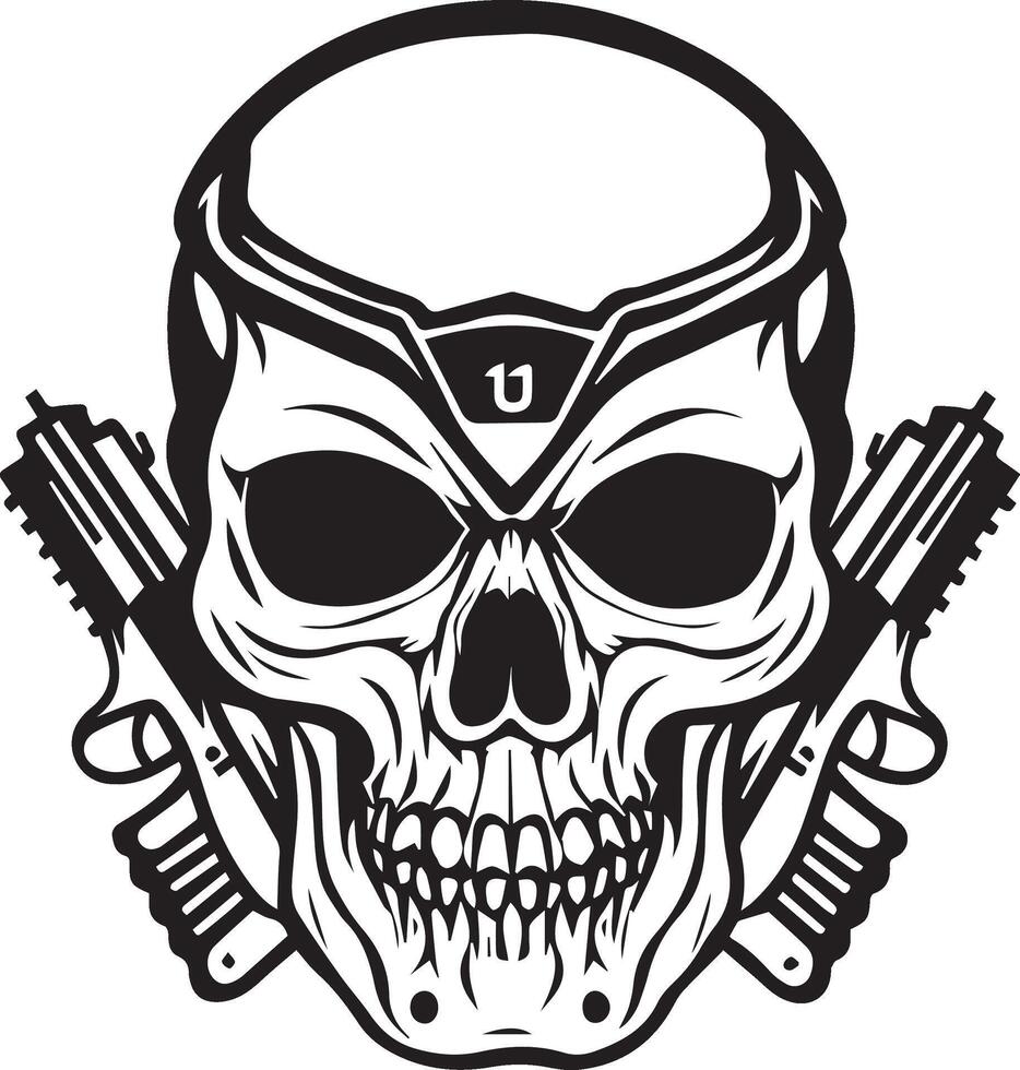 skull smile angry vector