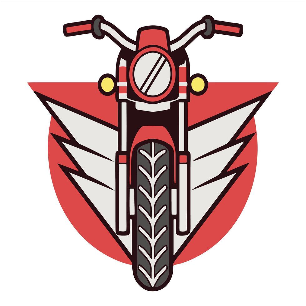 Retro Motorcycle Logo Design vector