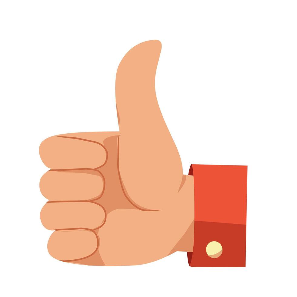 thumb up icon in flat style illustration vector