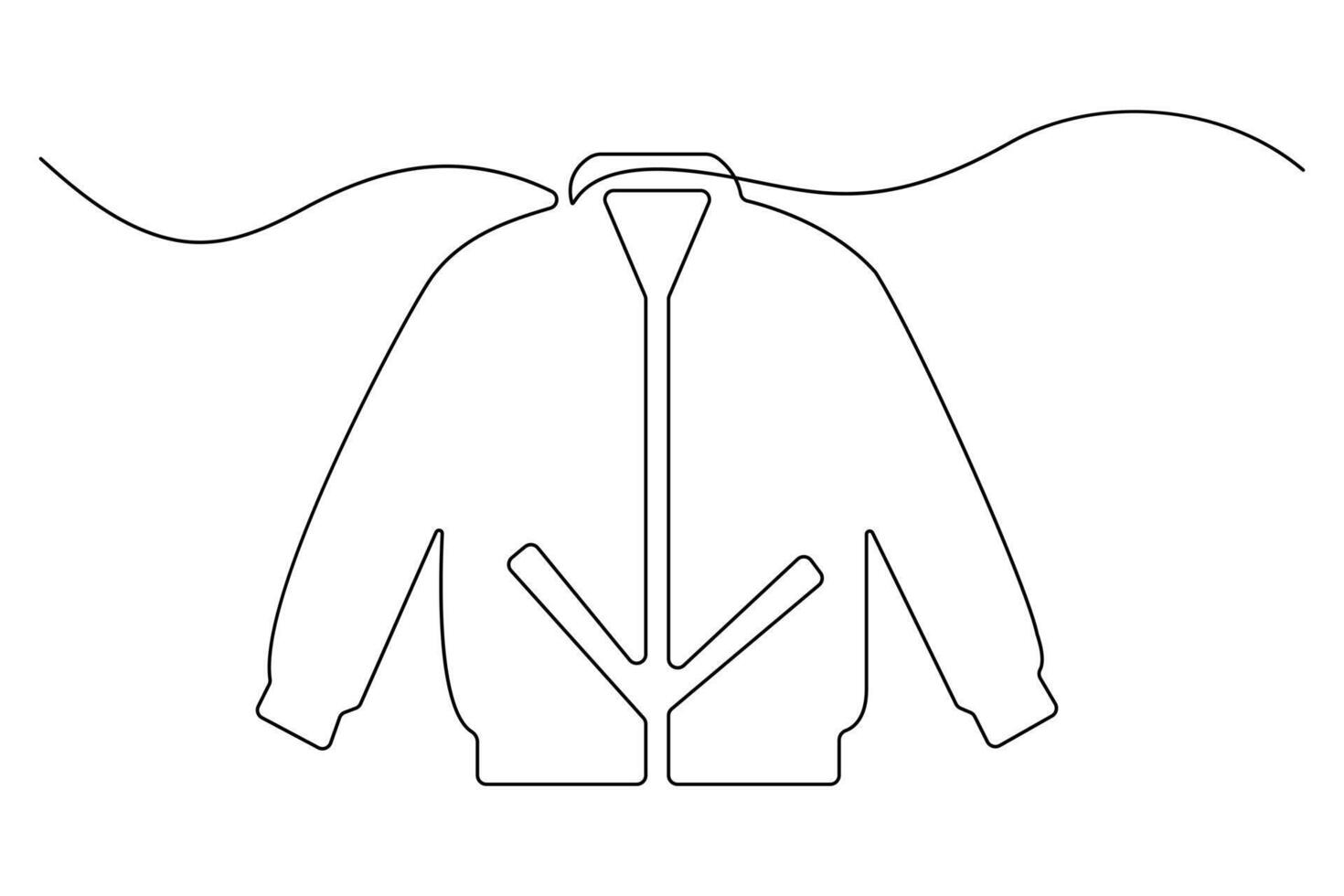 Continuous one line Jacket concept single line concept outline art illustration vector