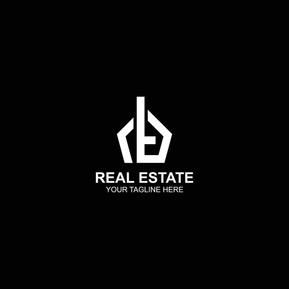 t letter logo icon for real estate, building, or business with creative illustration vector