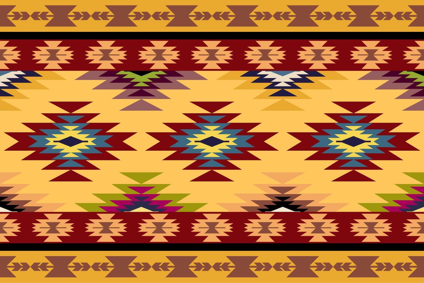 Navajo pattern design. Native American style. Can be used in fabric design for clothing, textile, wrapping, background, wallpaper, carpet, embroidery, print vector